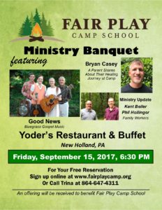 Ministry Banquet New Holland PA 2017 poster