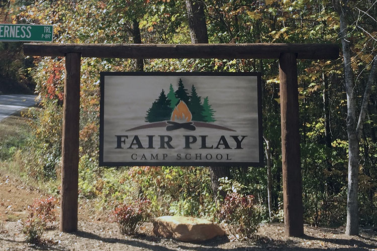 Fair Play Camp new sign