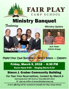 Ministry Banquet southern Indiana 2018 poster